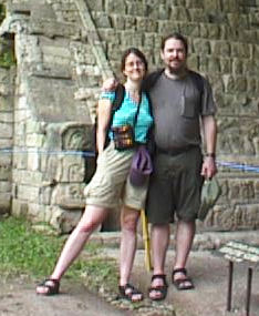Sara and Michael at the Copan Ruins in Copan, Honduras